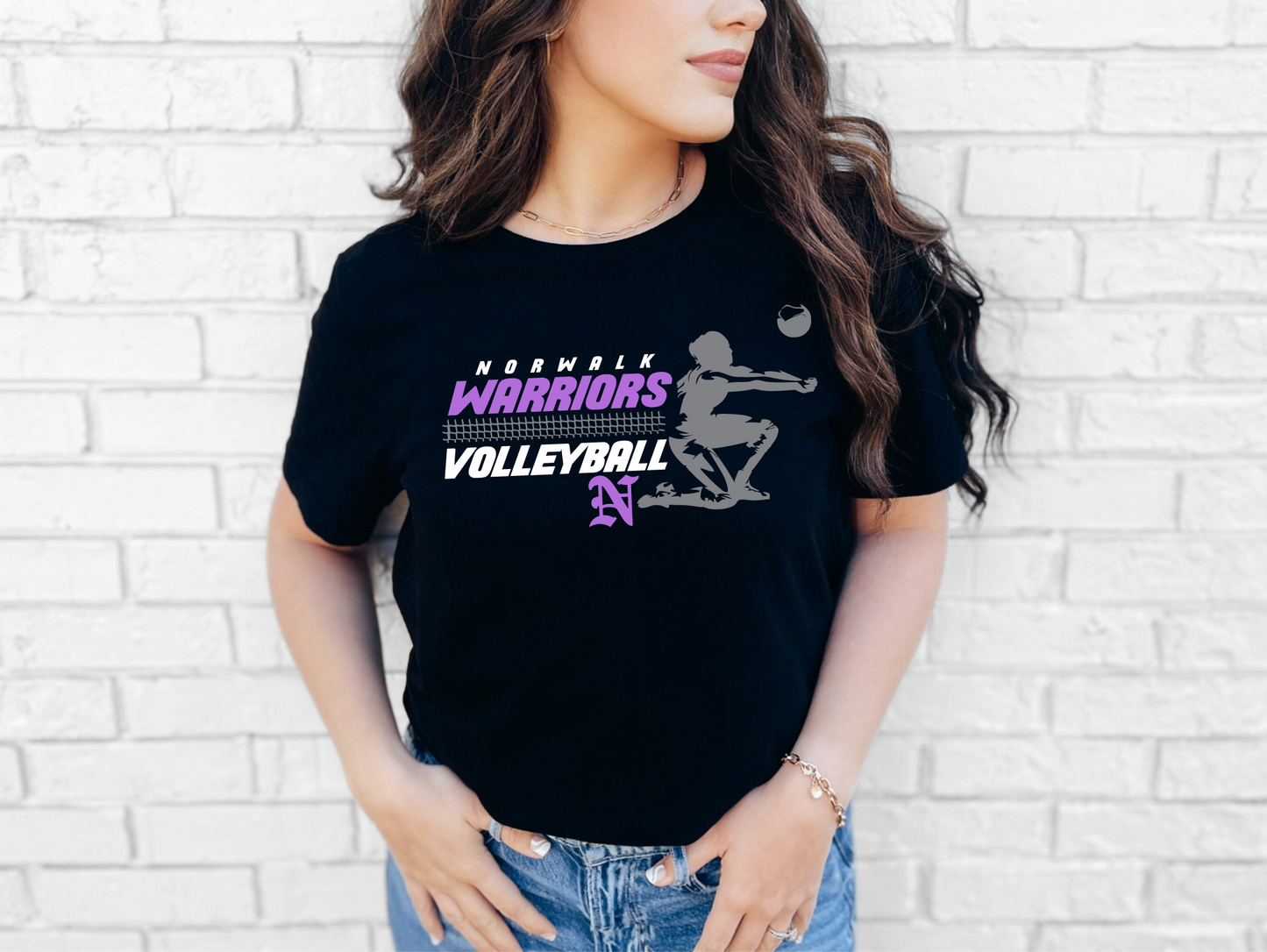 Norwalk Warriors Volleyball Shadow T-shirt
