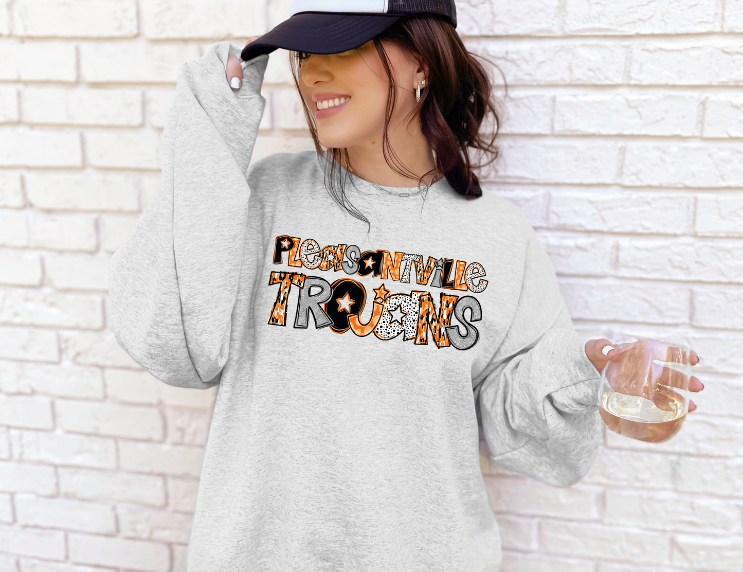 Pleasantville Trojans Doodle Sweatshirt