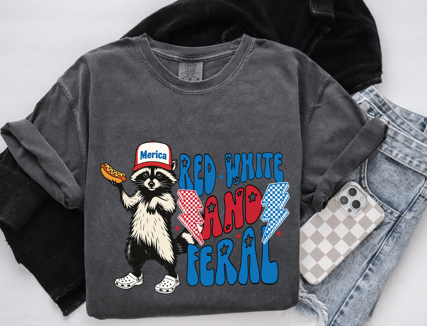 Red, White, and Feral T-shirt