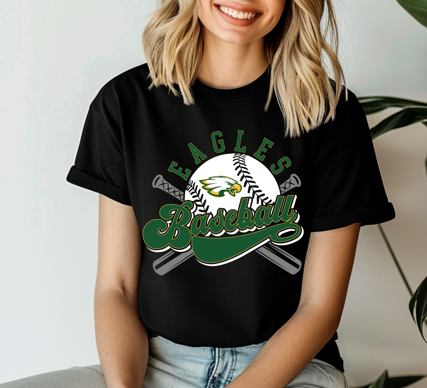Saydel Eagles Retro Baseball T-shirt