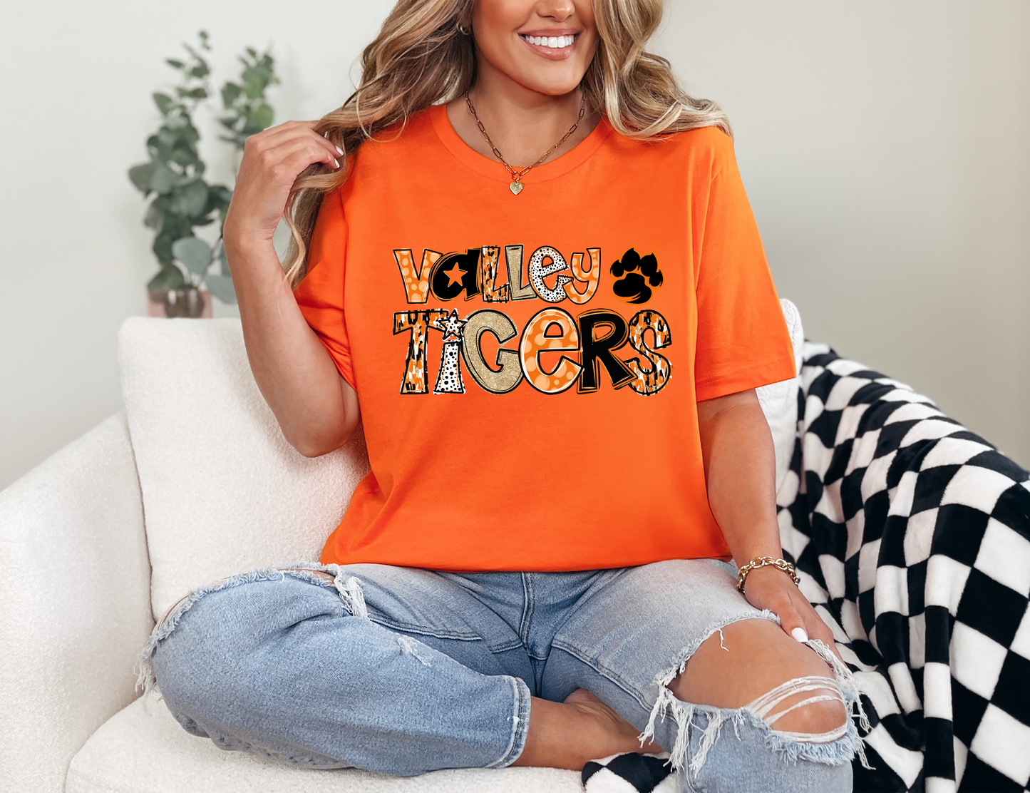 Glitter Doodle Tigers T-shirt