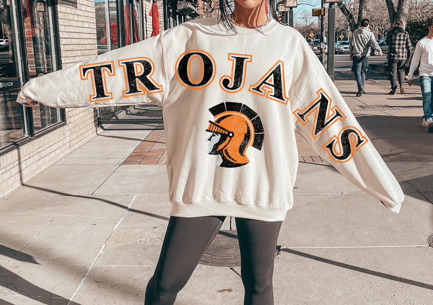 Pleasantville Trojans Vintage Full Sleeve Sweatshirt