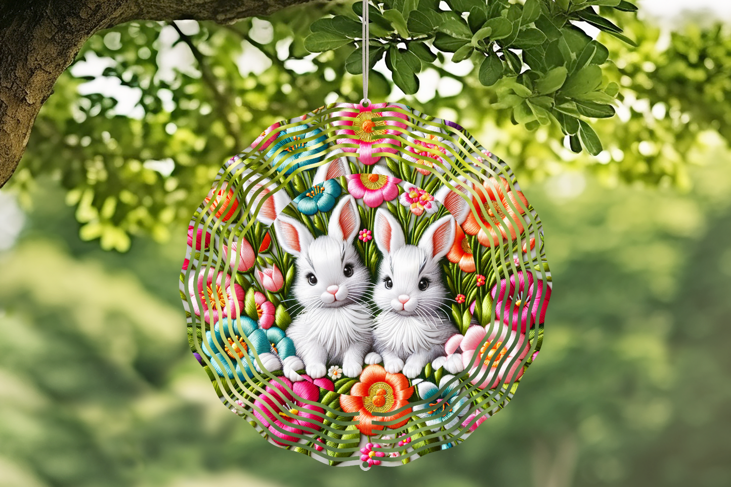 Easter Bunny Wind Spinner