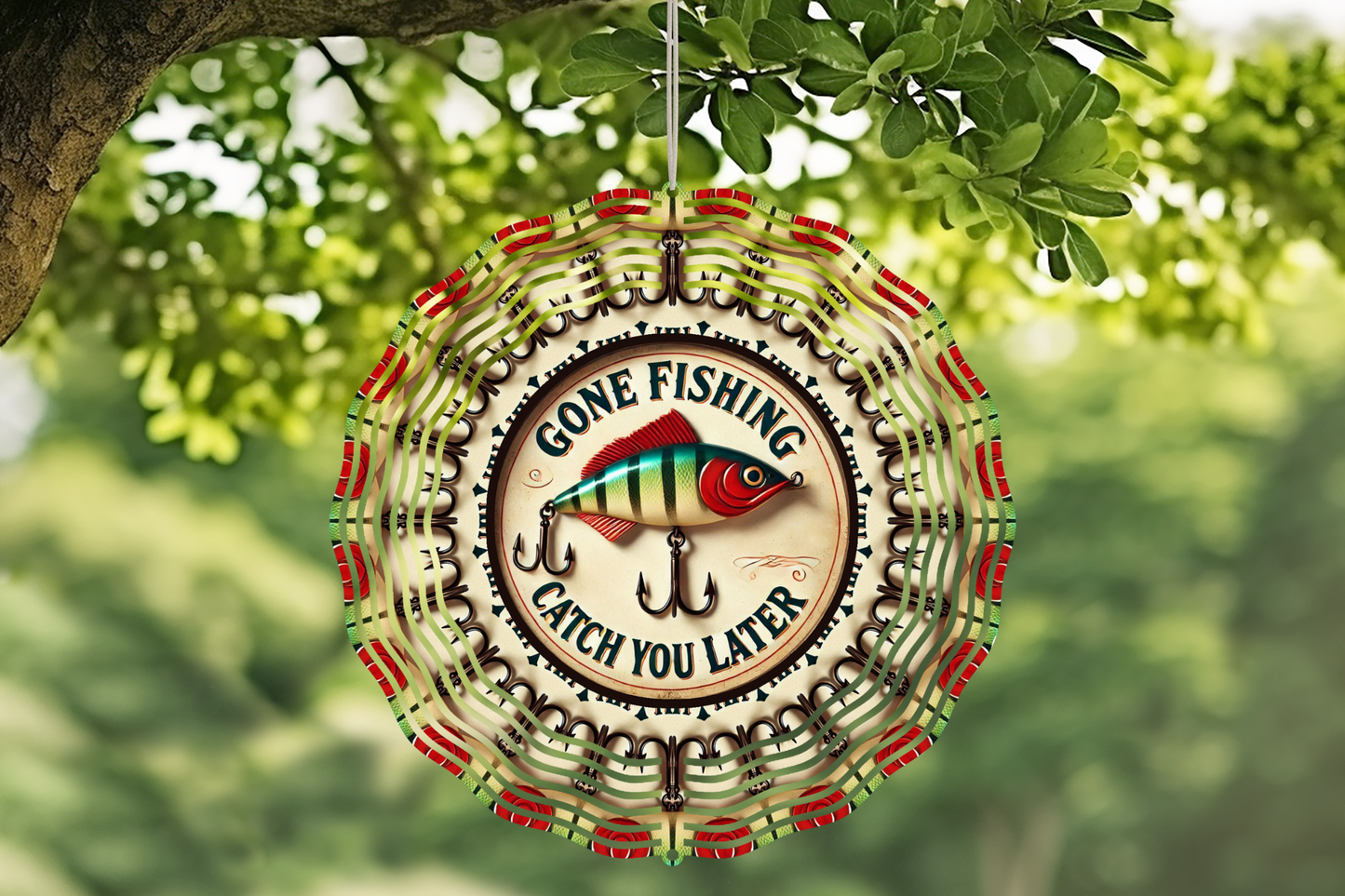 Gone Fishing Wind Spinner