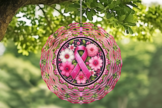 Breast Cancer Wind Spinner