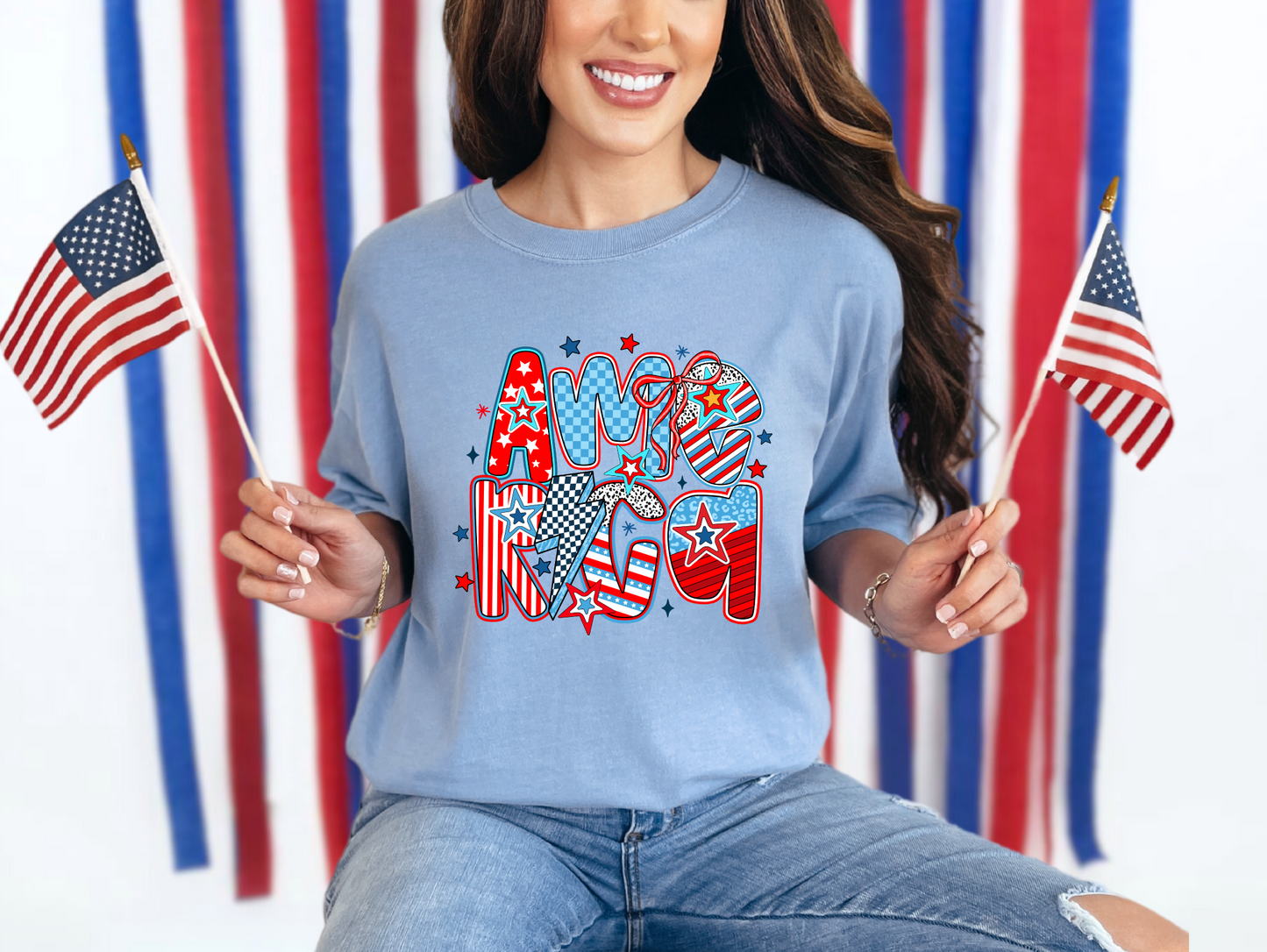 America Doodle T-shirt