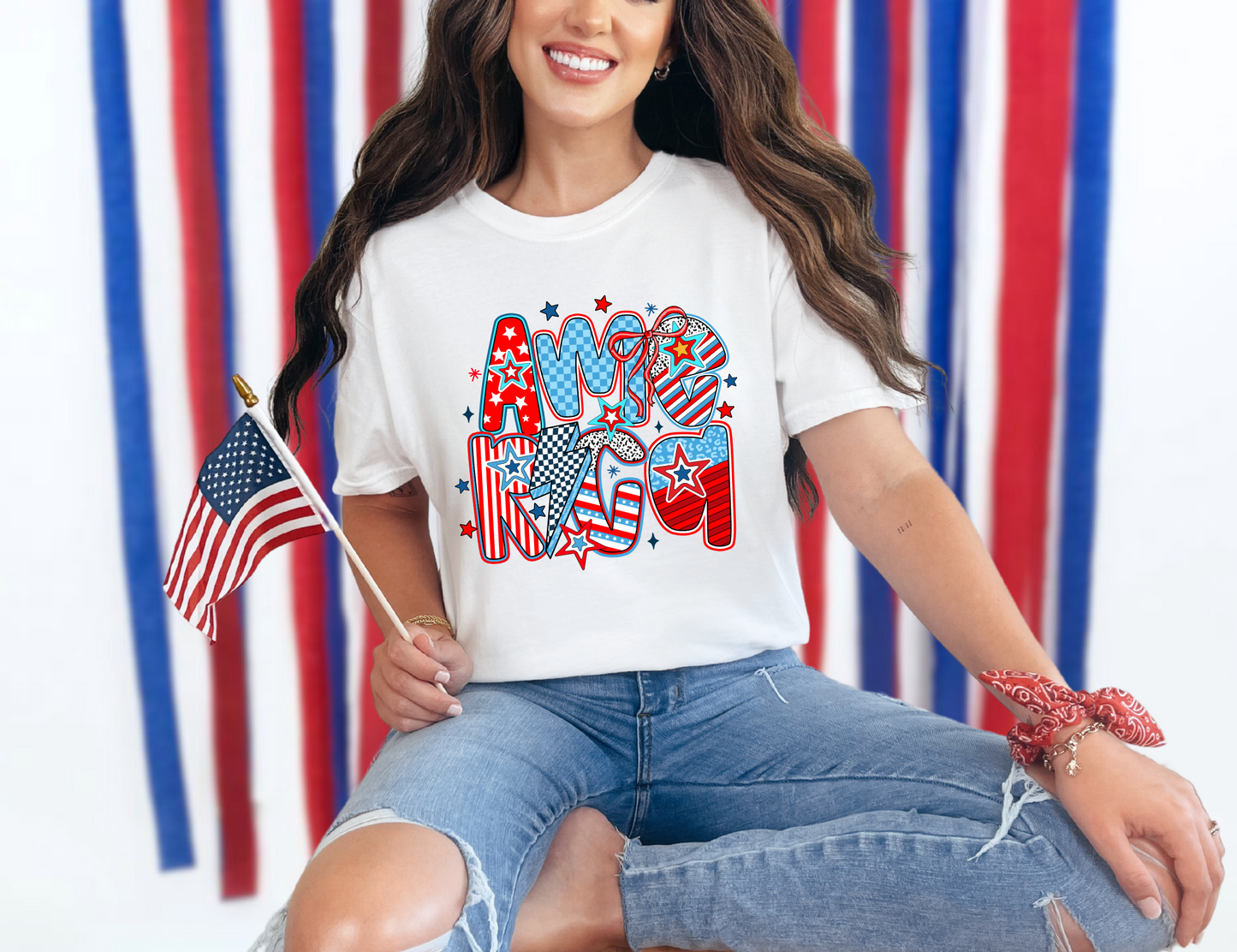 America Doodle T-shirt