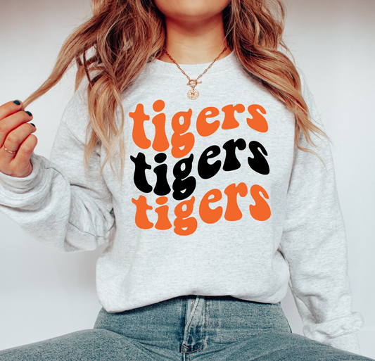Tigers Groovy Wave Sweatshirt