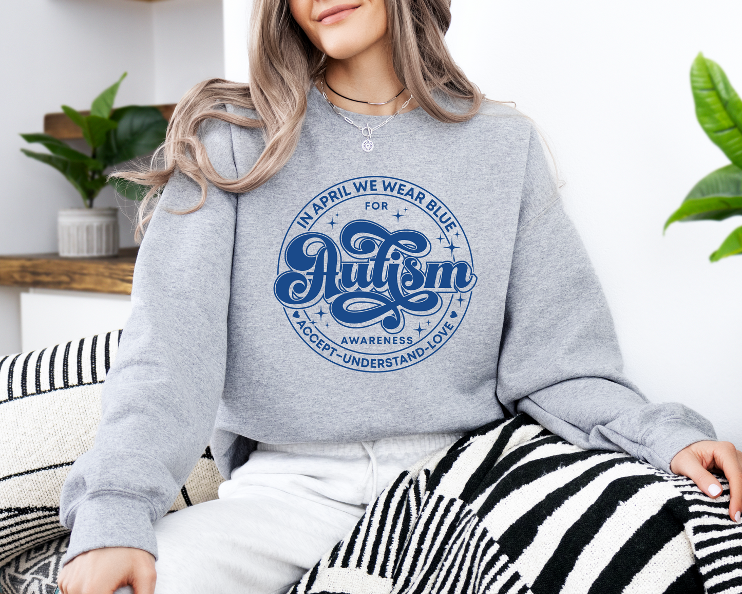 Autism - We Wear Blue Sweatshirt