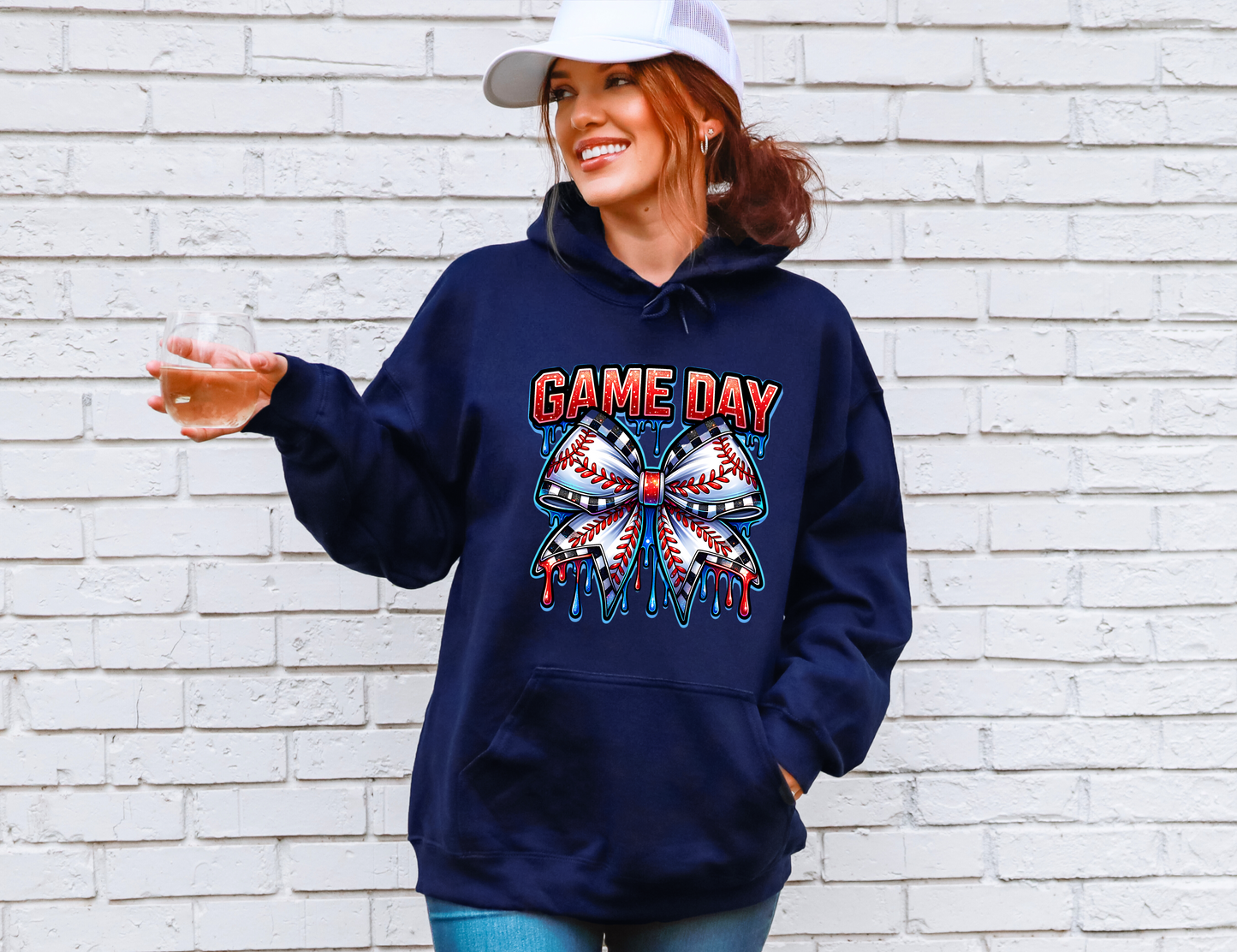 Baseball Game Day Drip Sweatshirt