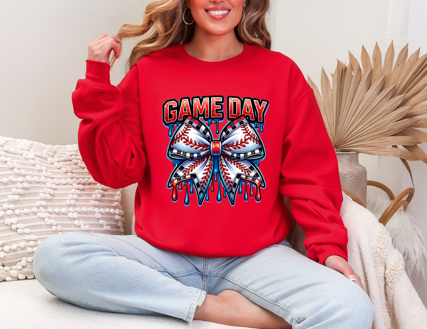 Baseball Game Day Drip Sweatshirt