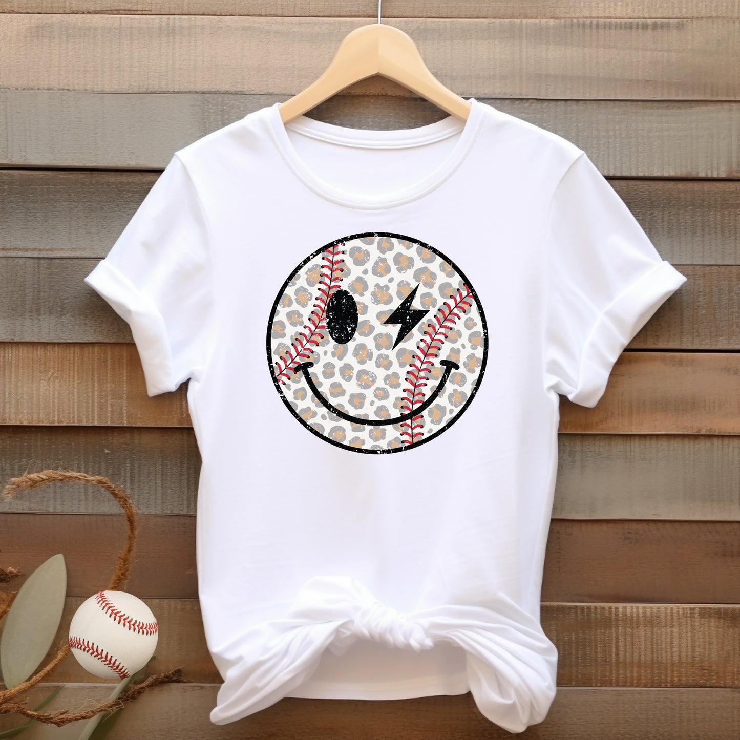 Vintage Leopard Baseball T-shirt