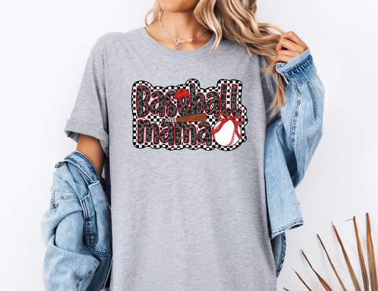 Baseball Mama Leopard T-shirt