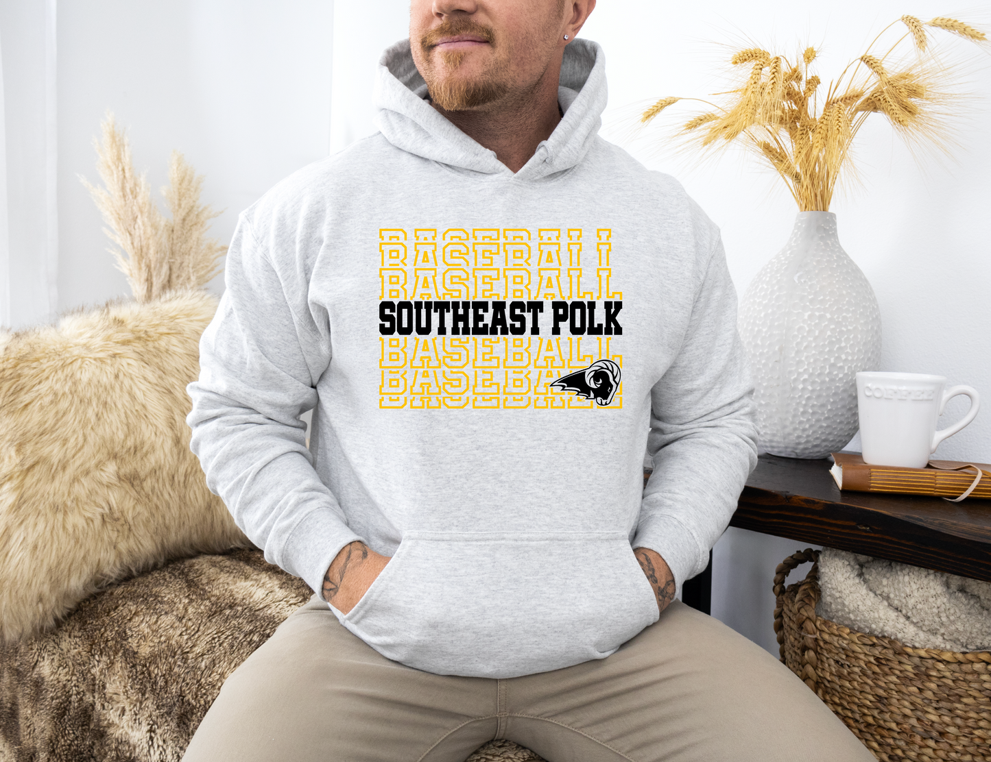 Baseball Stack Rams Sweatshirt