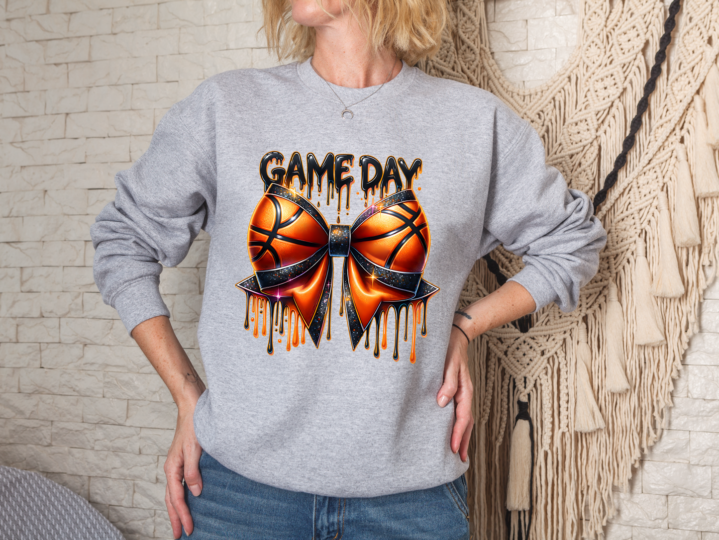 Basketball Game Day Drip Sweatshirt