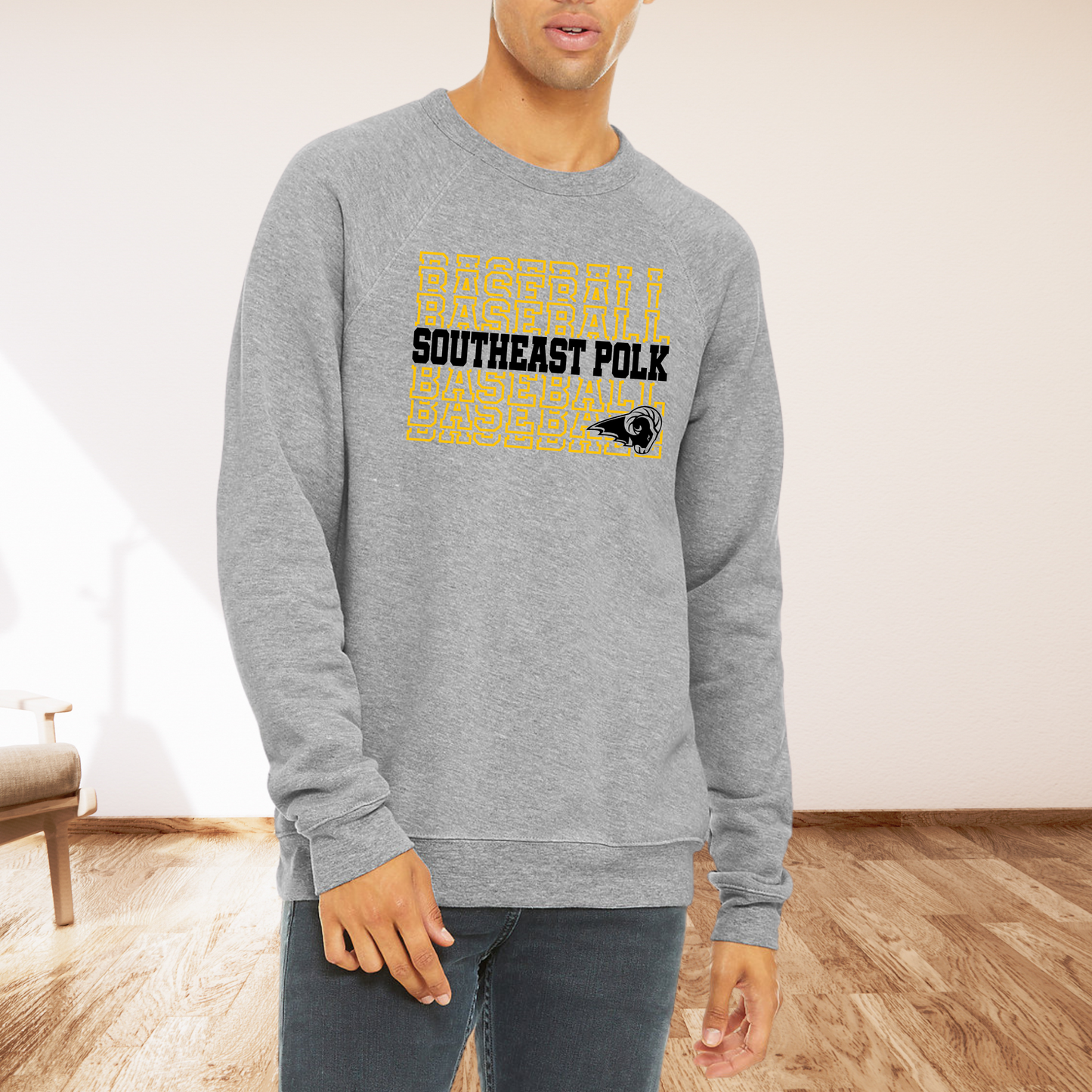 Baseball Stack Rams Sweatshirt