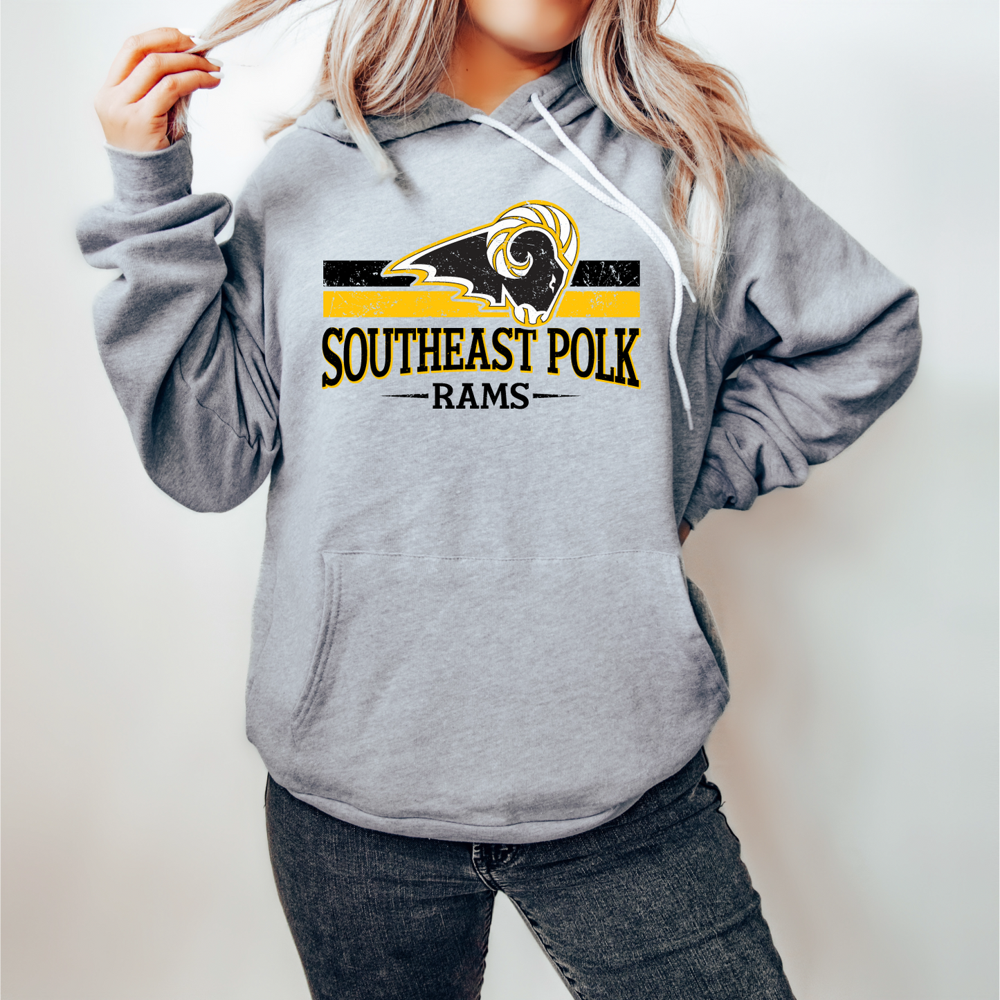 Southeast Polk Rams Distressed Sweatshirt