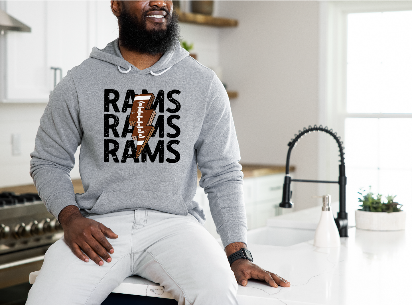 Rams Football Bolt Sweatshirt