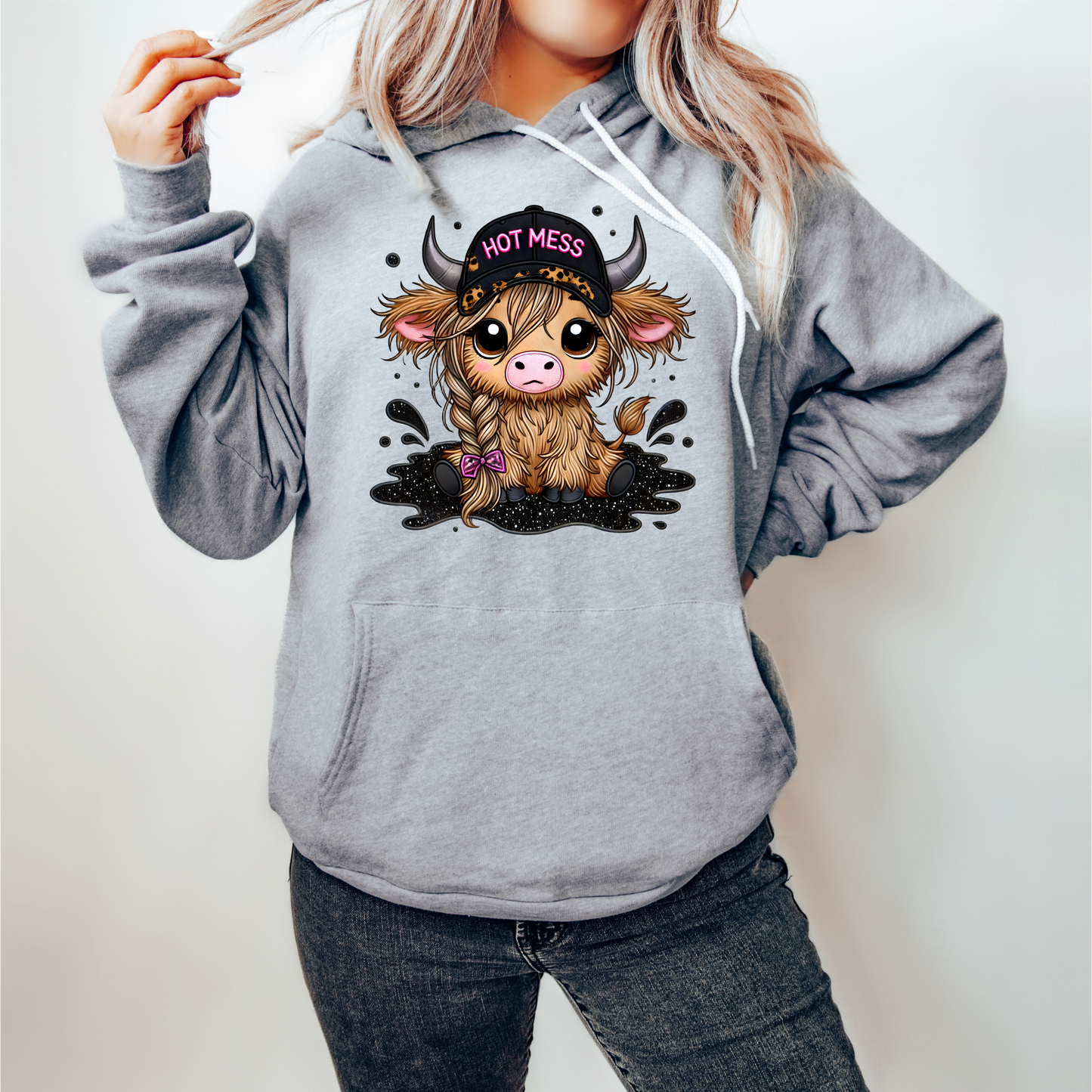 Hot Mess Highland Cow Sweatshirt