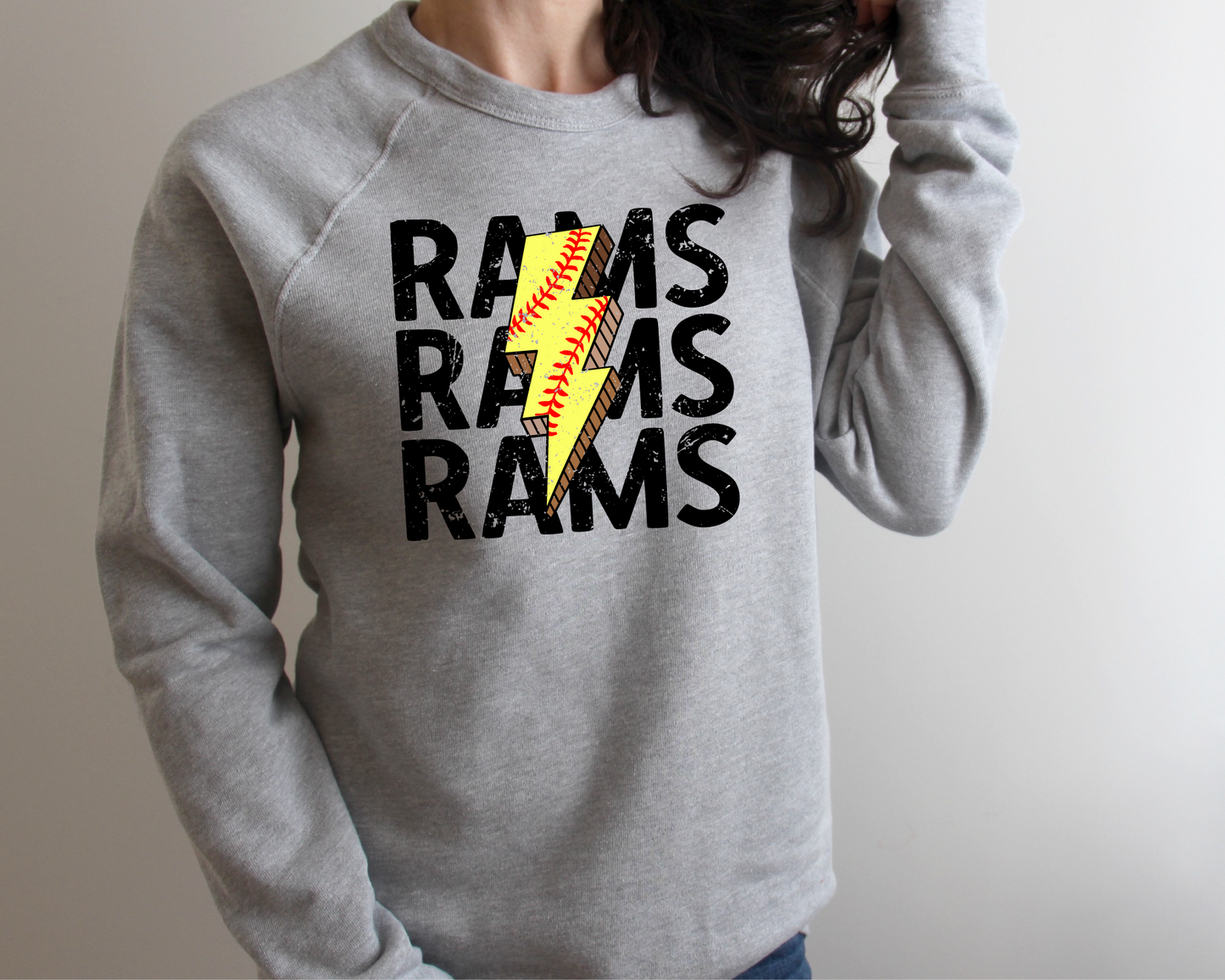Rams Softball Bolt Sweatshirt