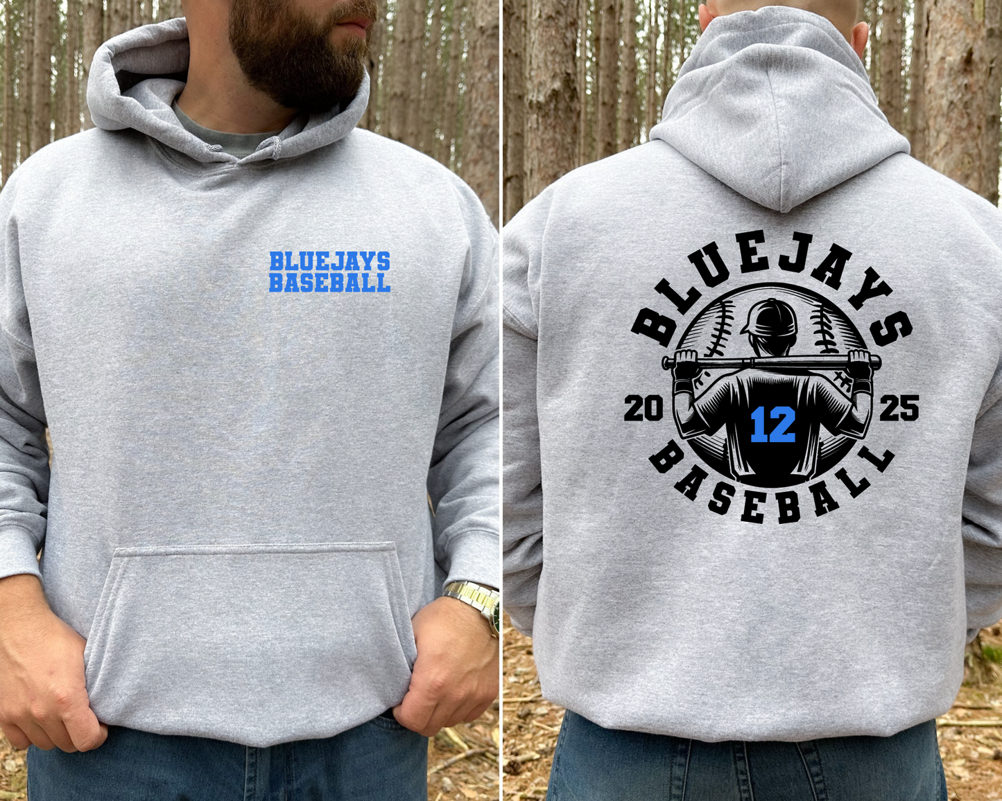 Baseball Personalized Bluejays Sweatshirt