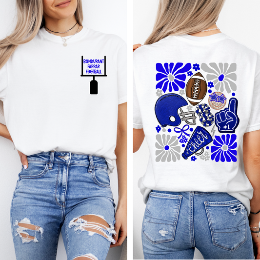 Bluejays Boho Football T-shirt