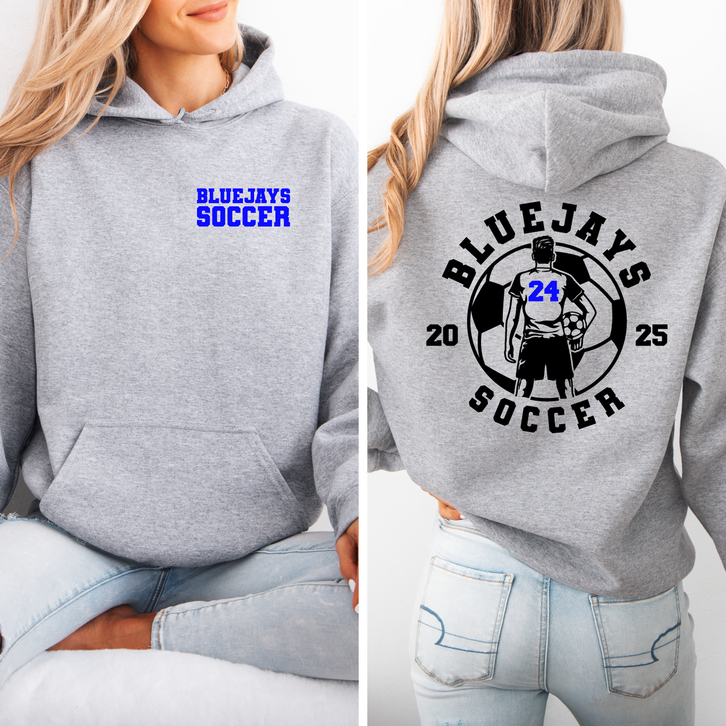 Soccer BOYS Personalized Bluejays Sweatshirt