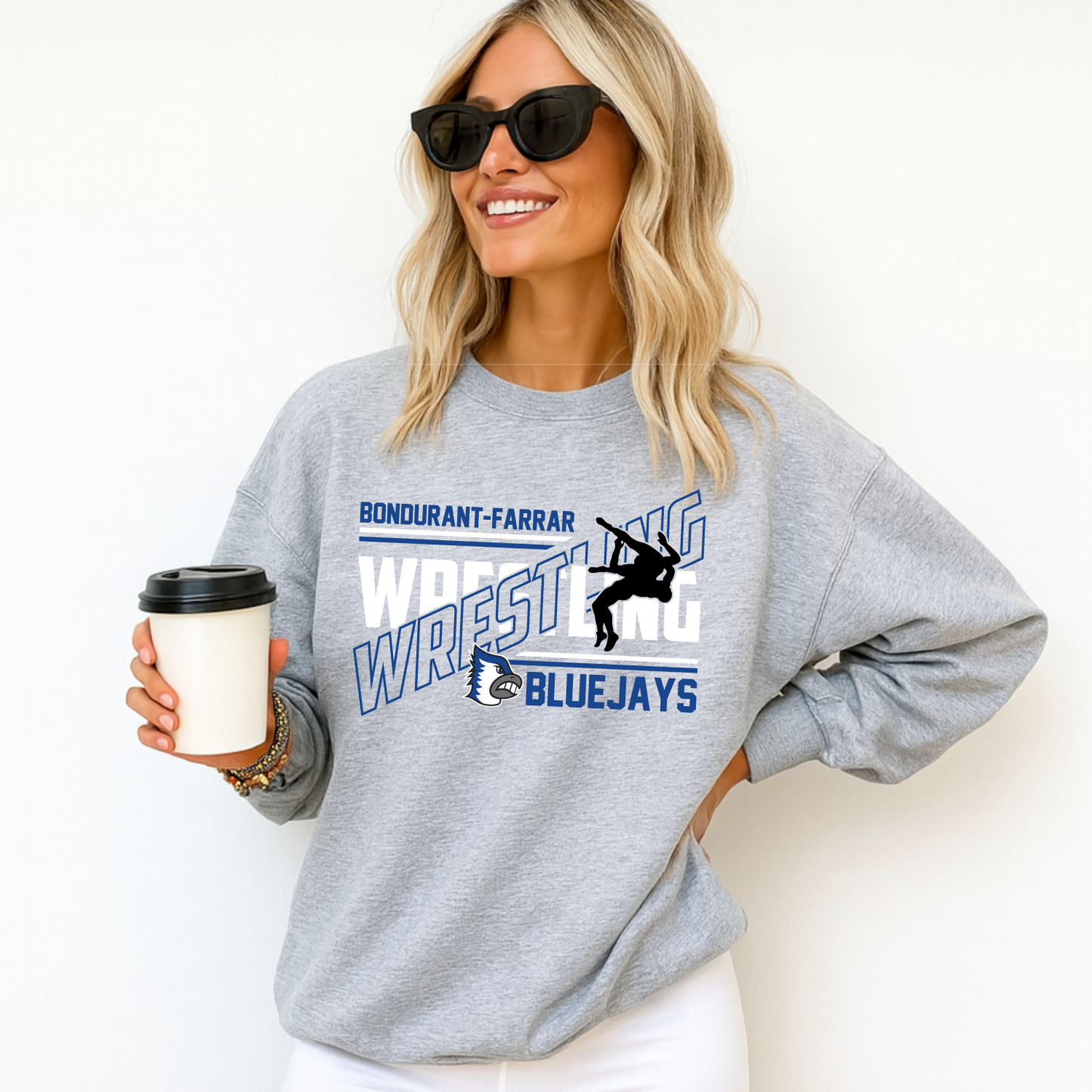 BF Bluejays Slanted Wrestling Sweatshirt