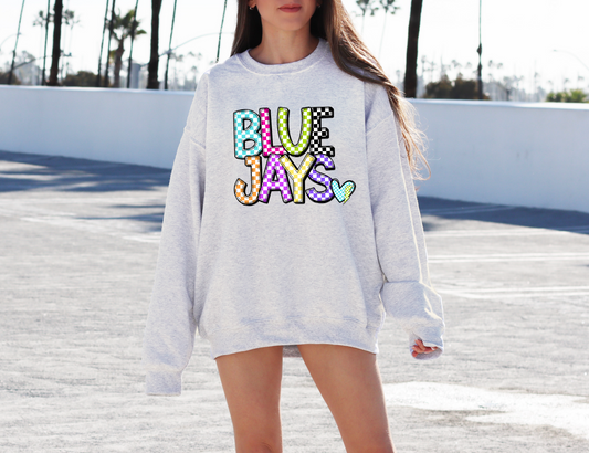 Bright Check Bluejays Sweatshirt