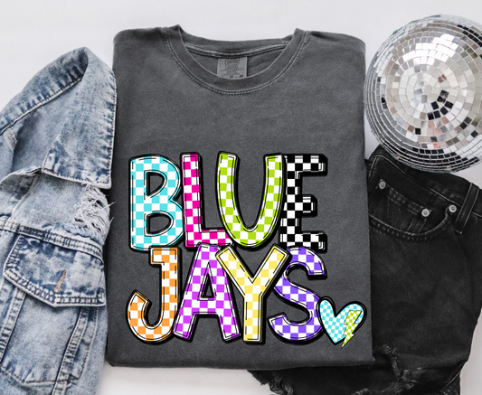 Bright Check Bluejays T-shirt