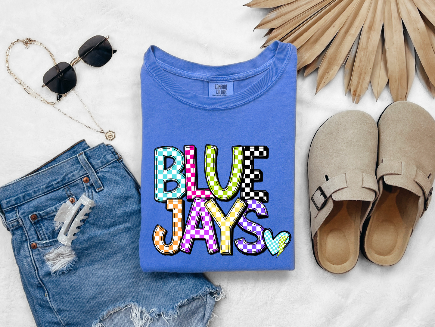 Bright Check Bluejays T-shirt