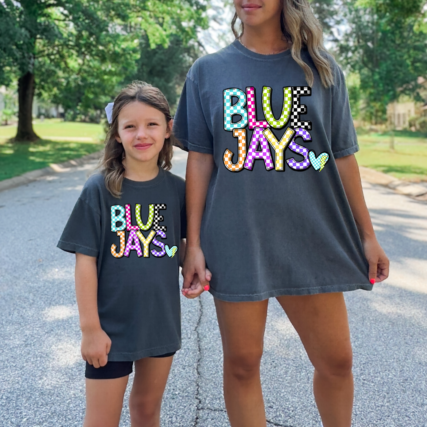 Bright Check Bluejays T-shirt
