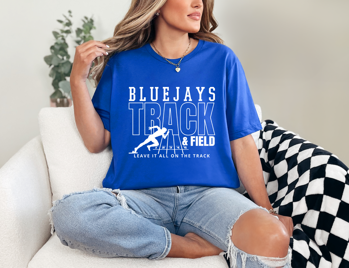 Leave it all on the Track Bluejays T-shirt