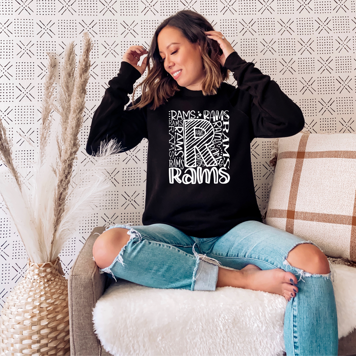 Repeating Rams Sweatshirt
