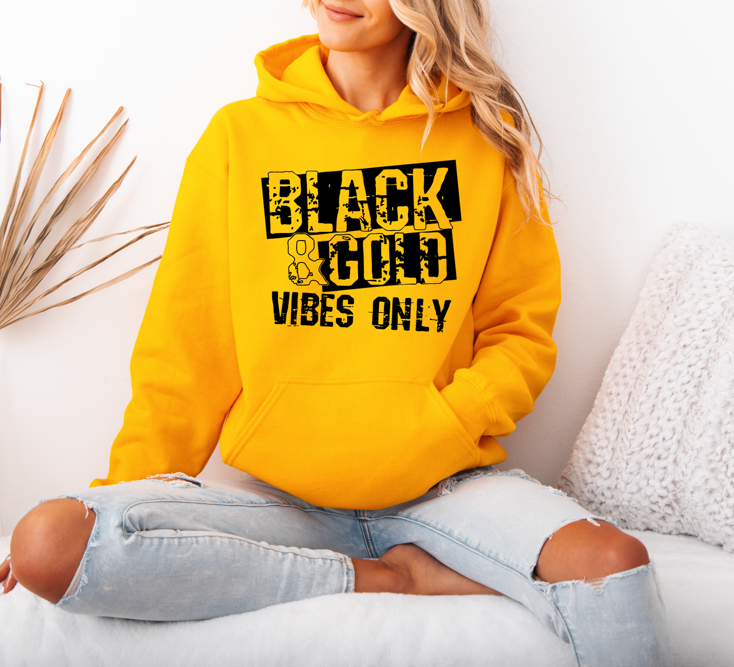 Black and Gold Vibes Only Sweatshirt