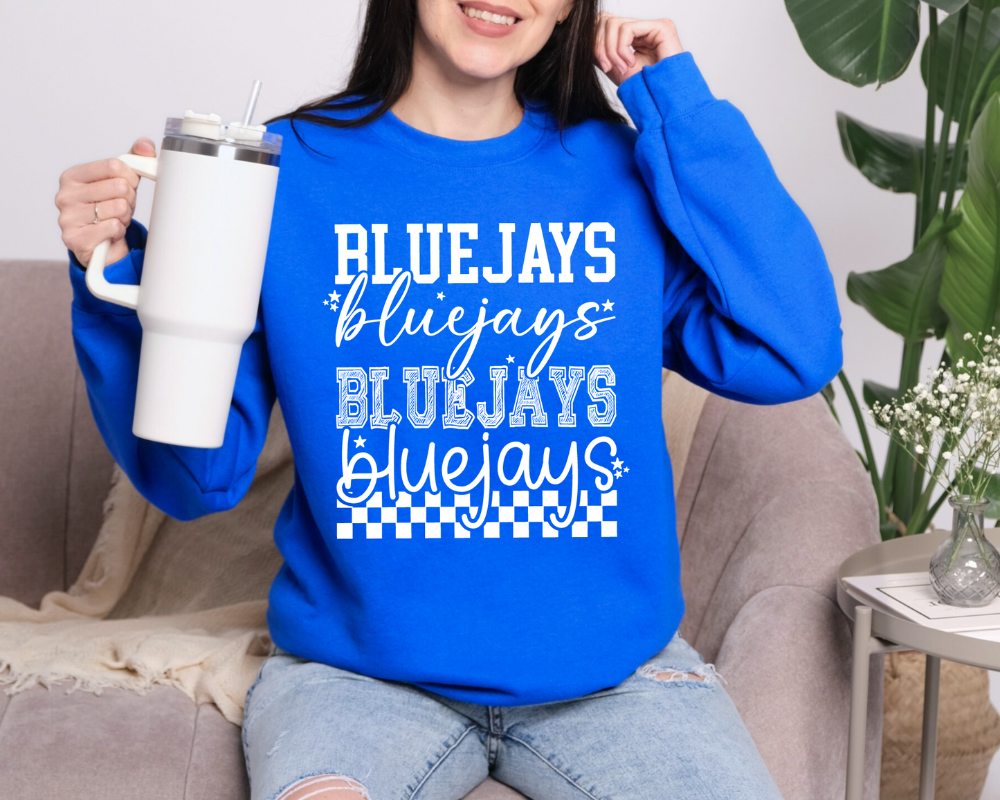 Bluejays Script Stack Sweatshirt