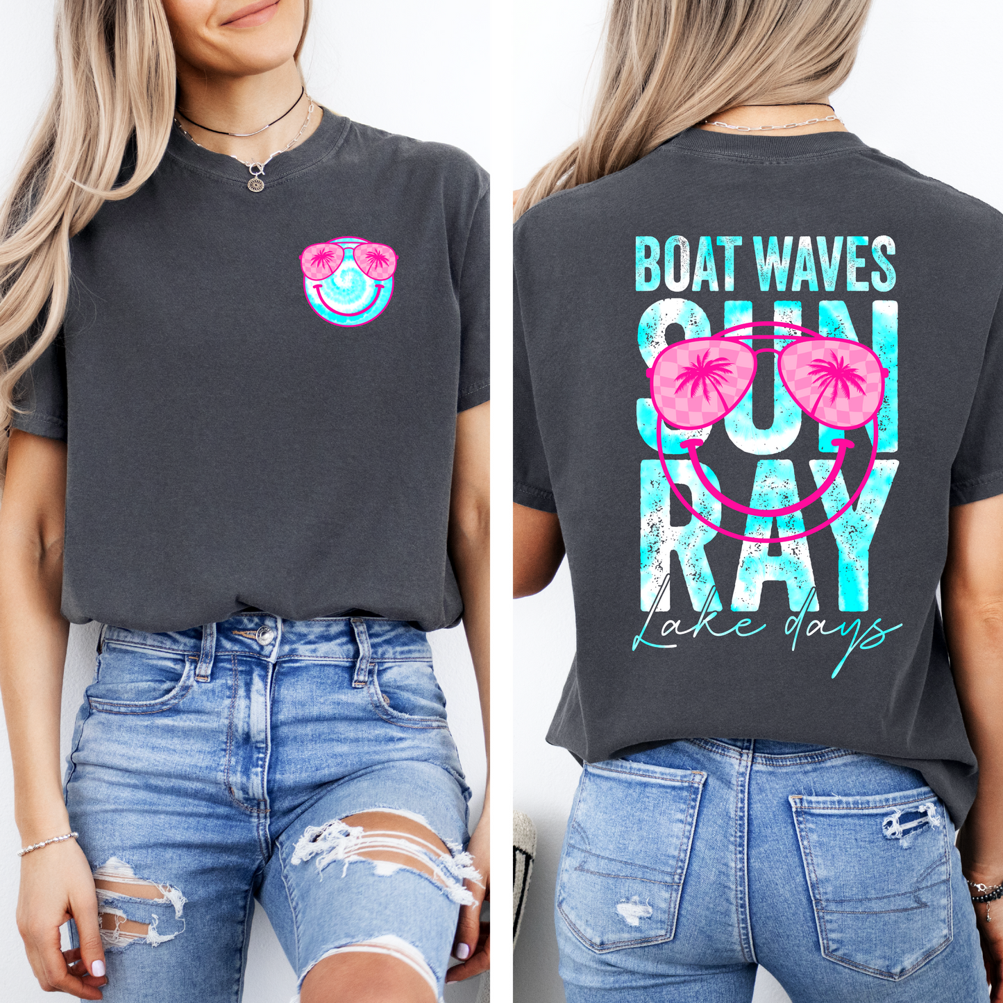 Boat Waves, Sun Rays, Lake Days T-shirt