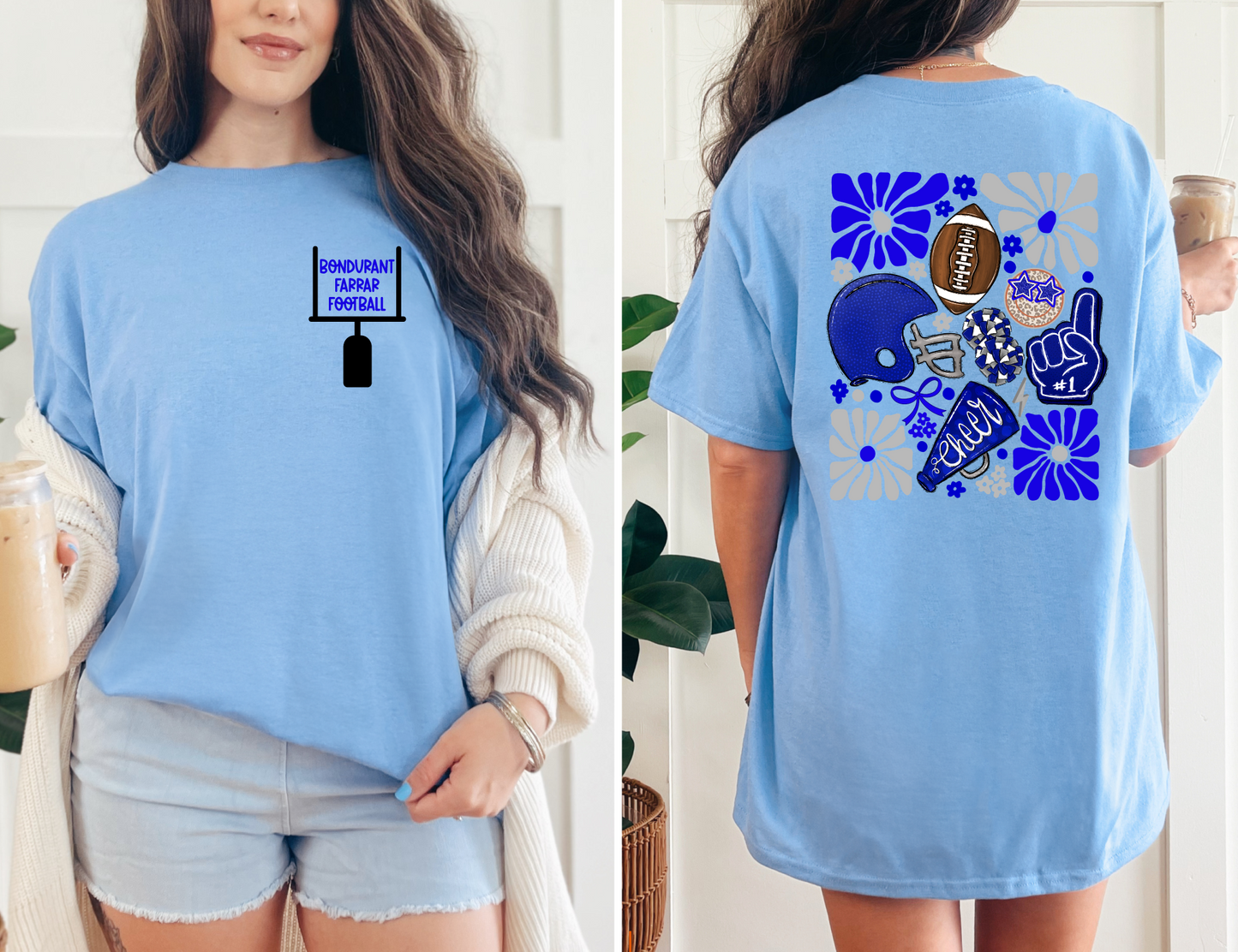 Bluejays Boho Football T-shirt