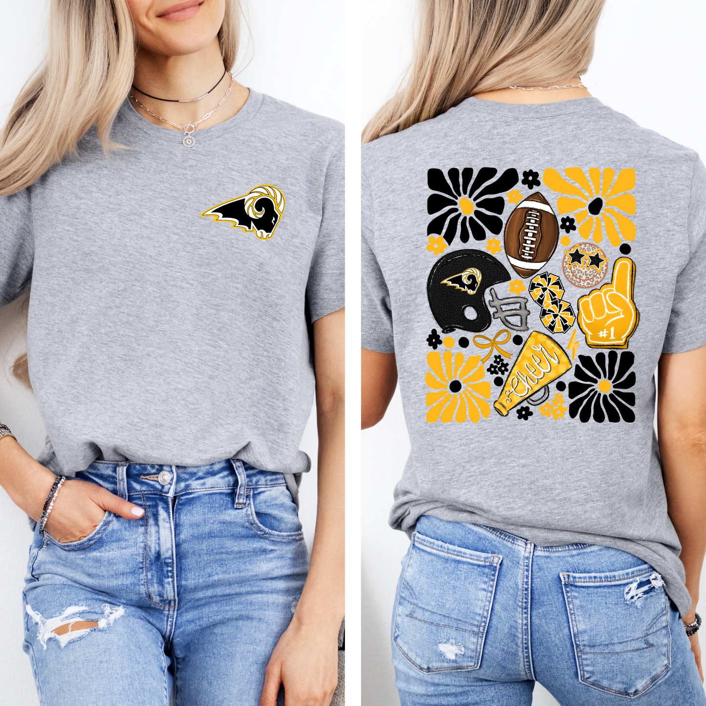 SEP Rams Boho Football T-shirt