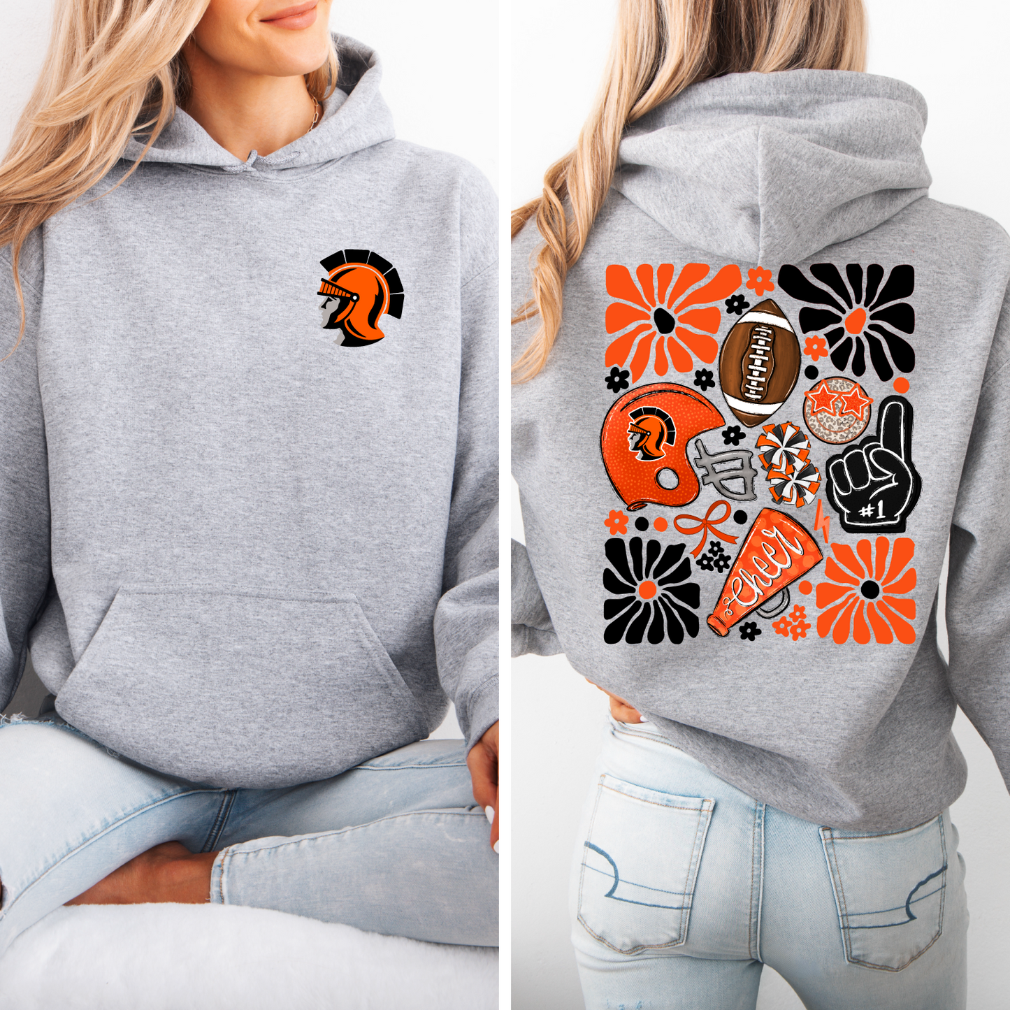 Pleasantville Trojans Boho Football Sweatshirt