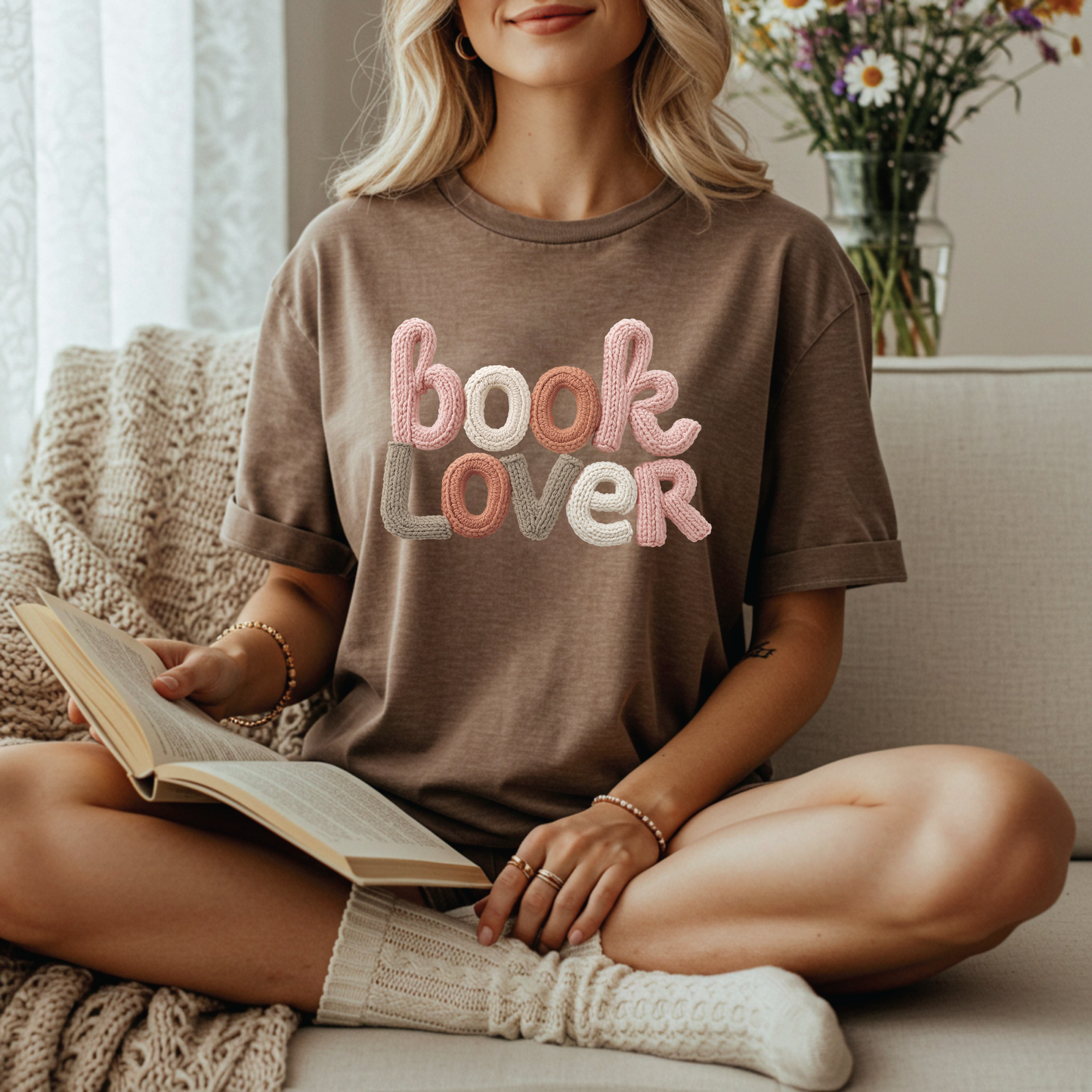 FAUX Yarn Book Lover T-shirt
