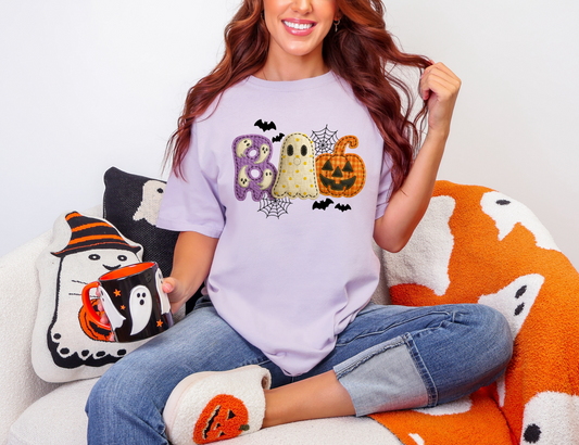 Boo! Faux Quilted T-shirt