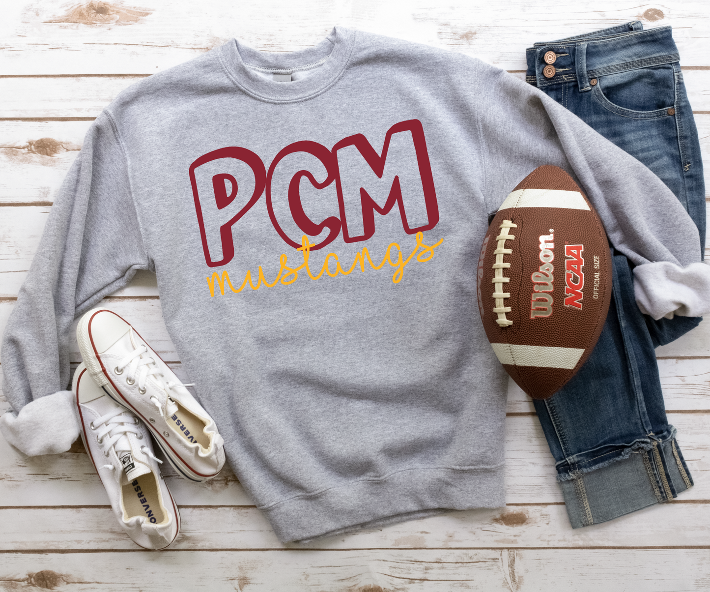 PCM Mustangs Bubble Sweatshirt