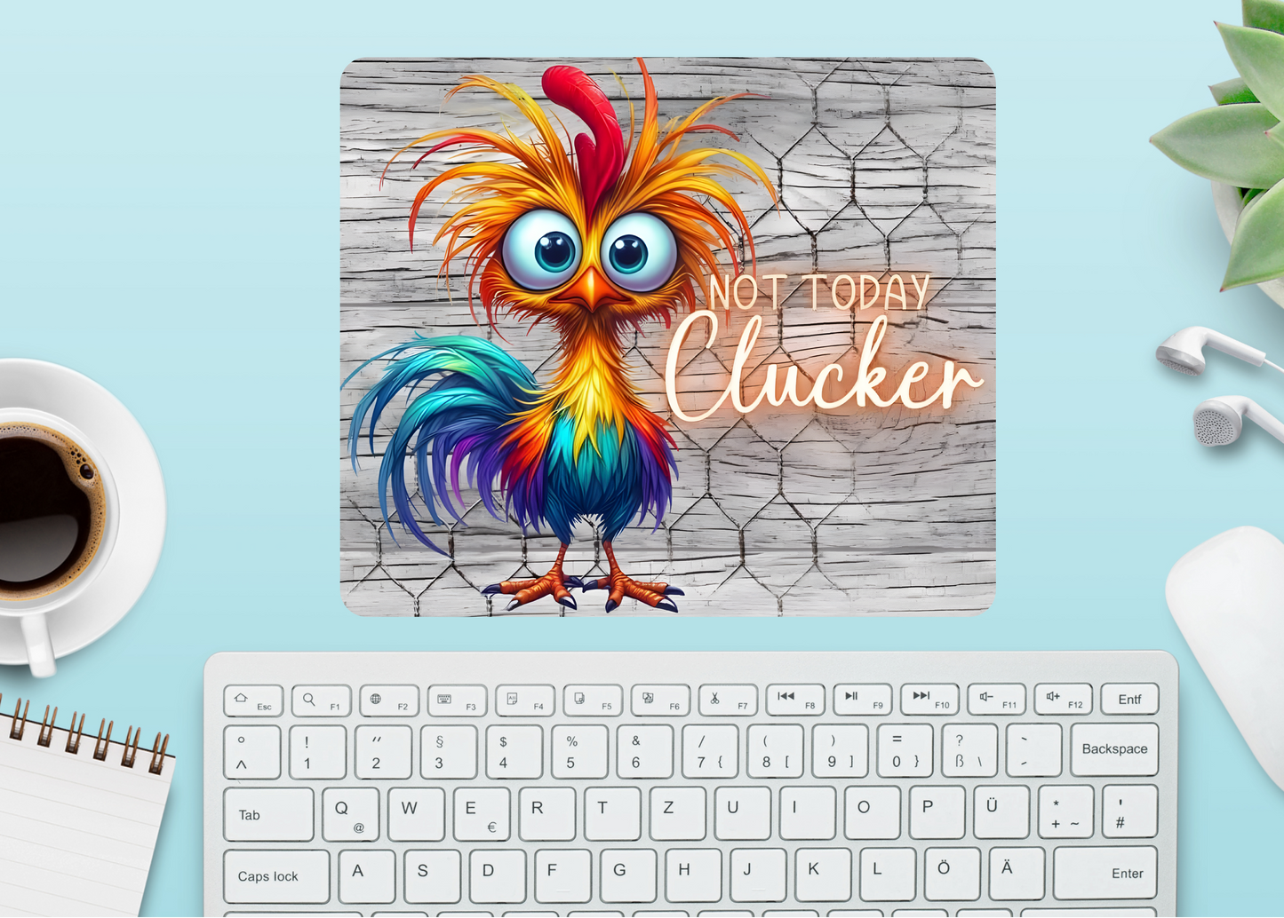 Not Today Cluckers Mousepad