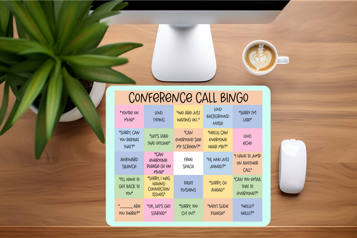 Conference Call Bingo Mousepad
