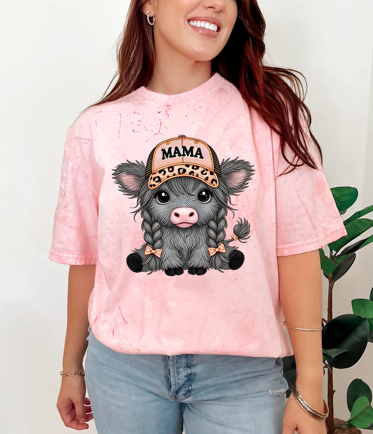 Highland Cow Mama & Mini T-shirts