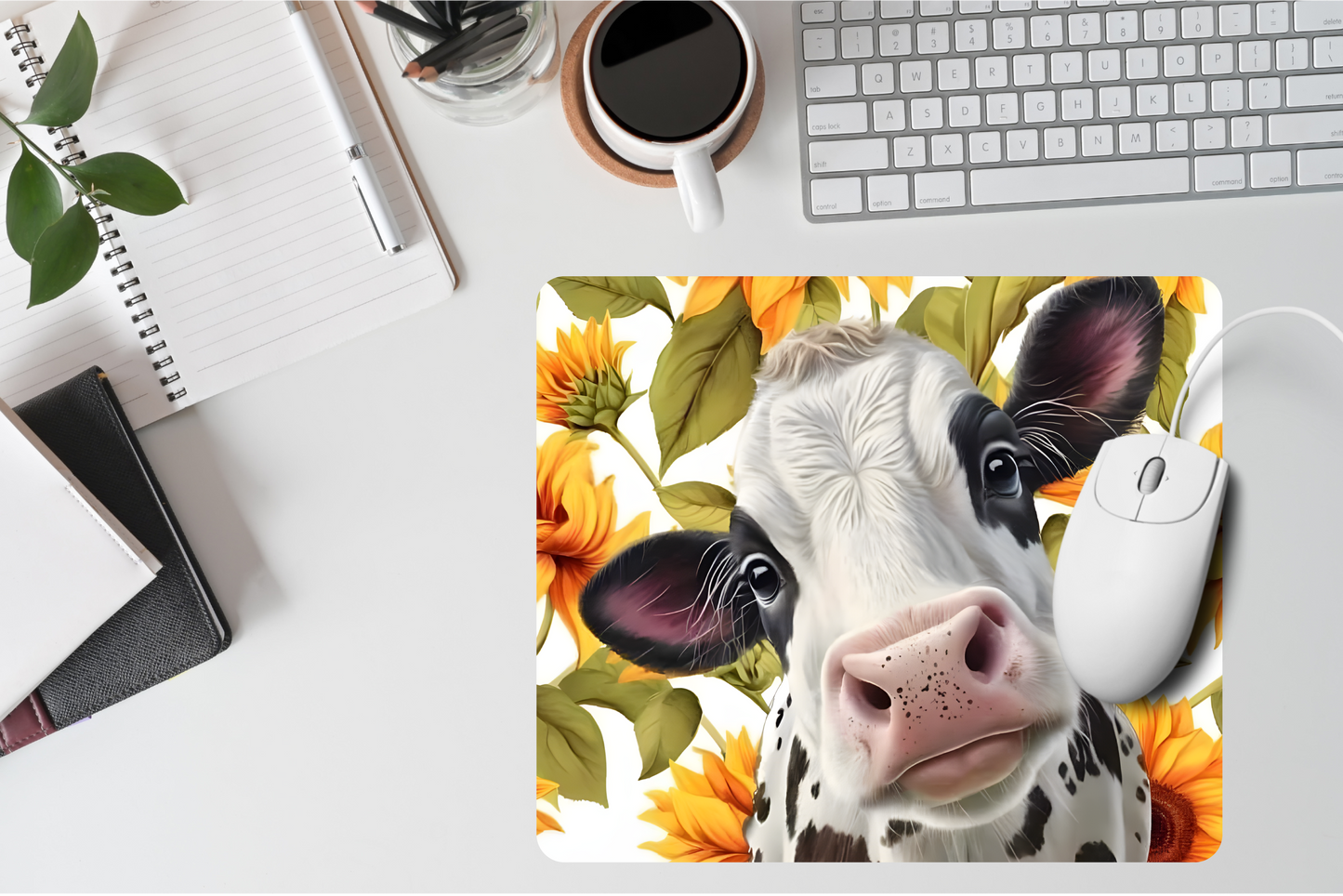 Sunflower Cow Mousepad