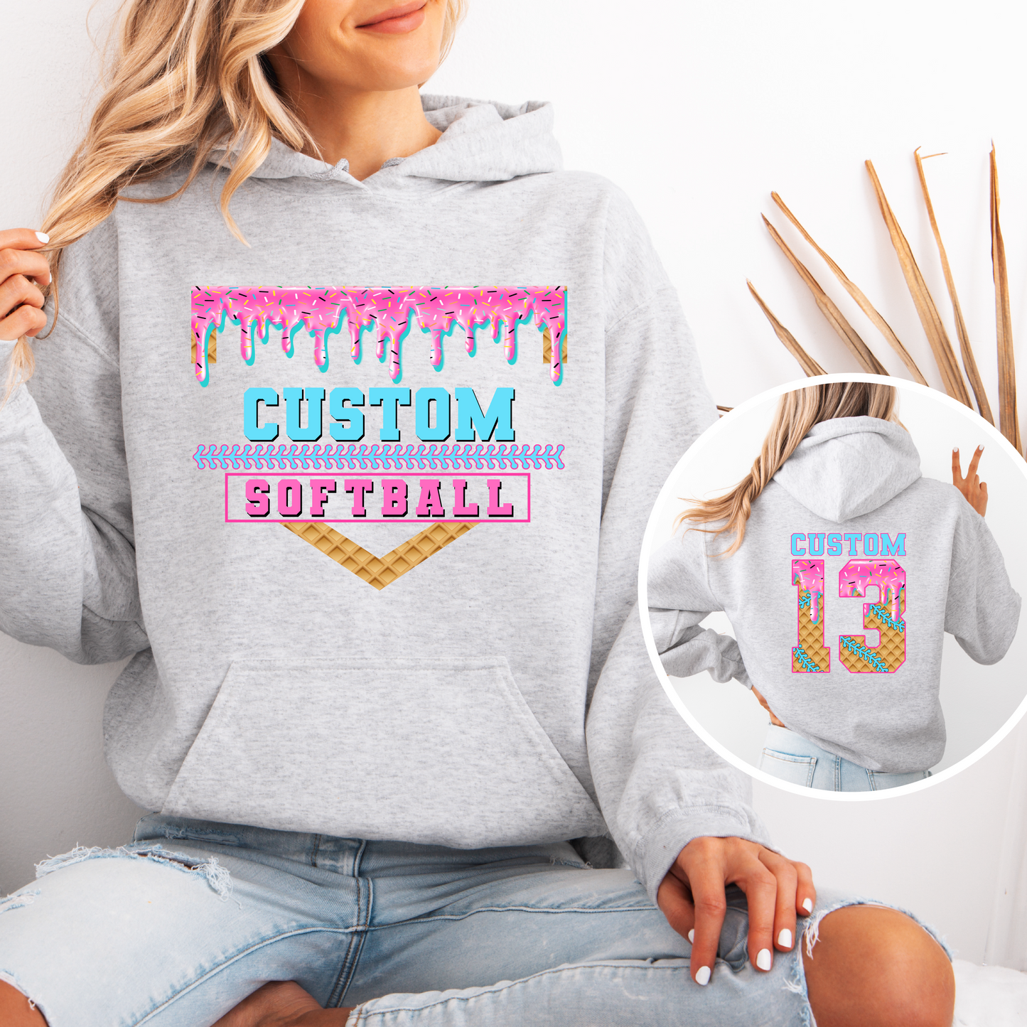 Softball Drip CUSTOM TEAM Sweatshirt