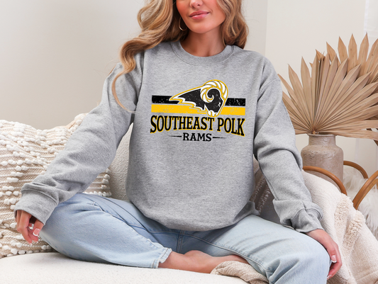 Southeast Polk Rams Distressed Sweatshirt
