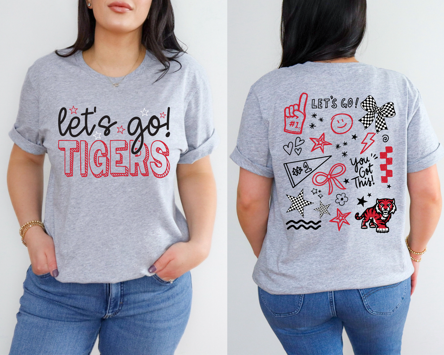 Let's Go Tigers Doodle T-Shirt